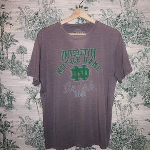 Vintage Distressed University of Notre Dame Gray 1842 T-Shirt